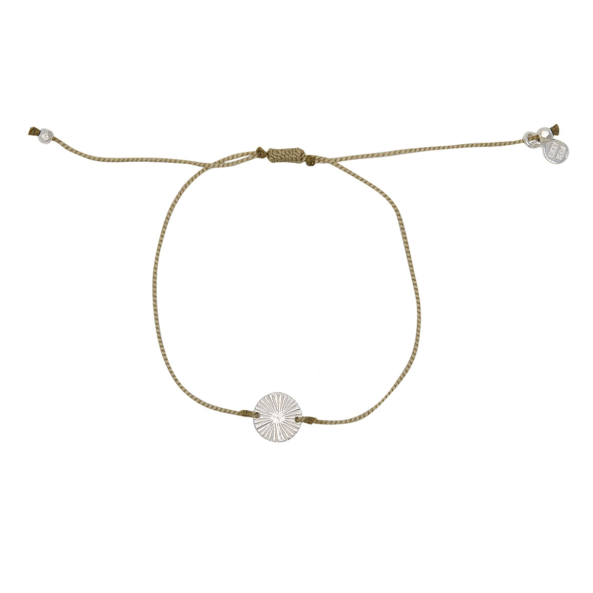 Bracelet tressé coloré et médaille argent 925 - KAKI