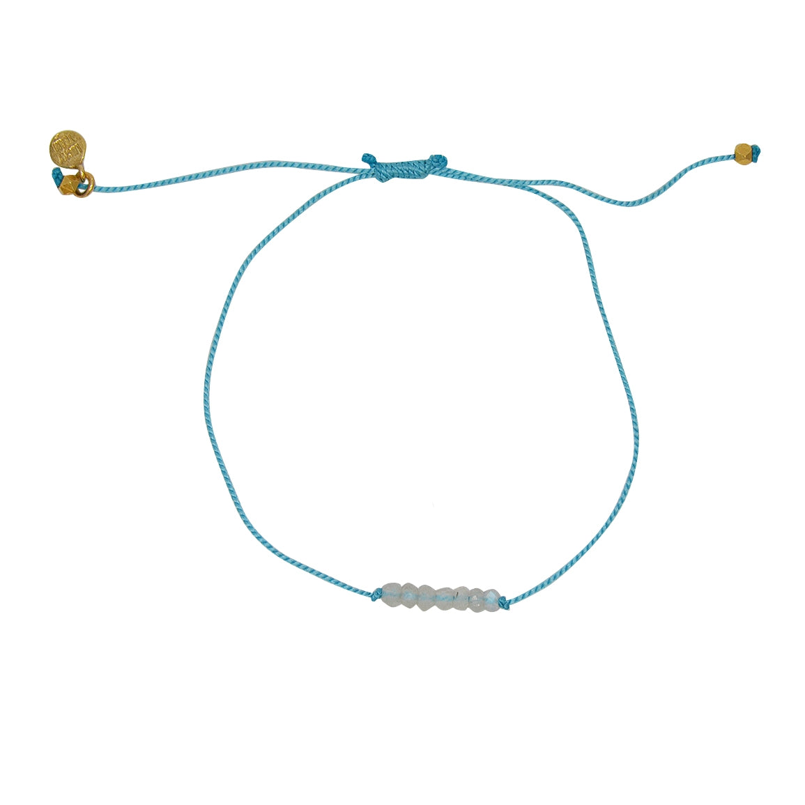 Bracelet tressé coloré et pierres - TURQUOISE & PIERRE DE