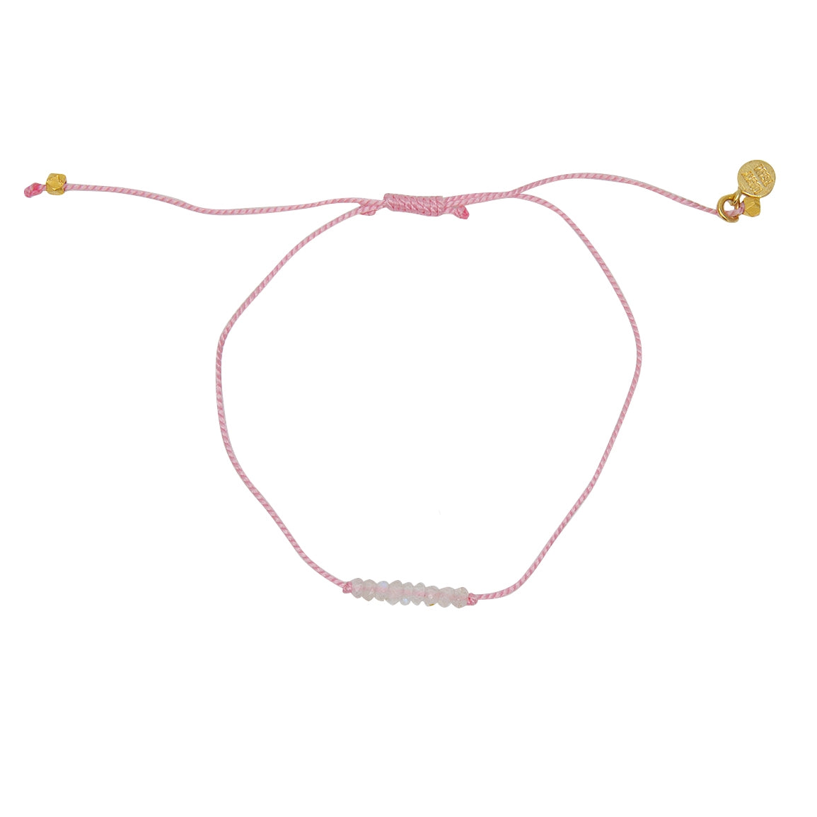 Bracelet tressé coloré et pierres - ROSE & PIERRE DE LUNE