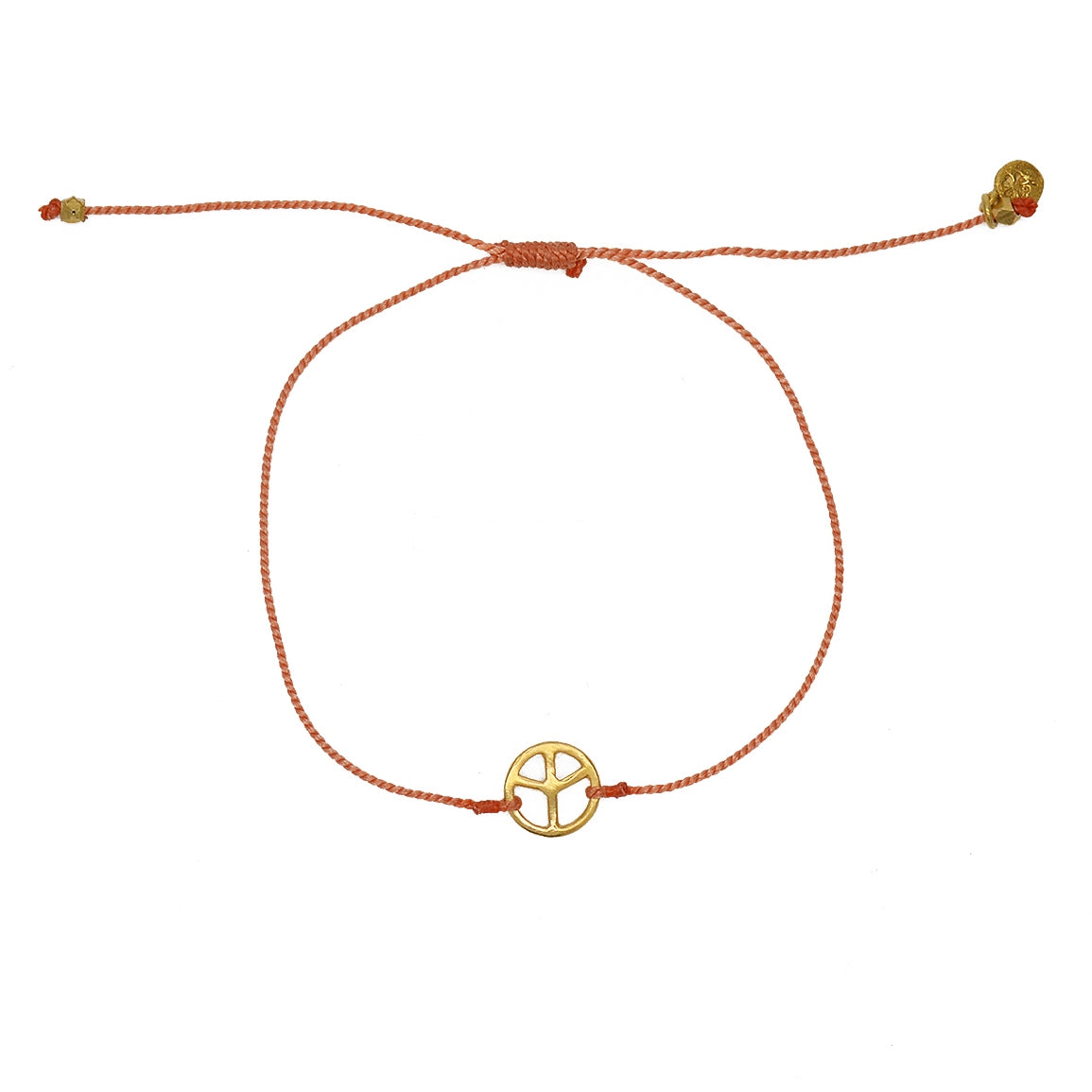 Bracelet tressé peace doré - CORAIL
