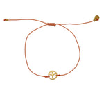 Bracelet tressé peace doré - CORAIL