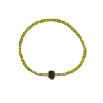 Bracelet MALI doré et onyx noire