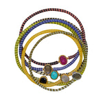 Bracelet MALI doré et onyx noire