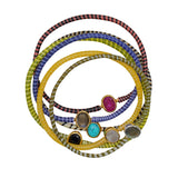 Bracelet MALI doré et onyx noire