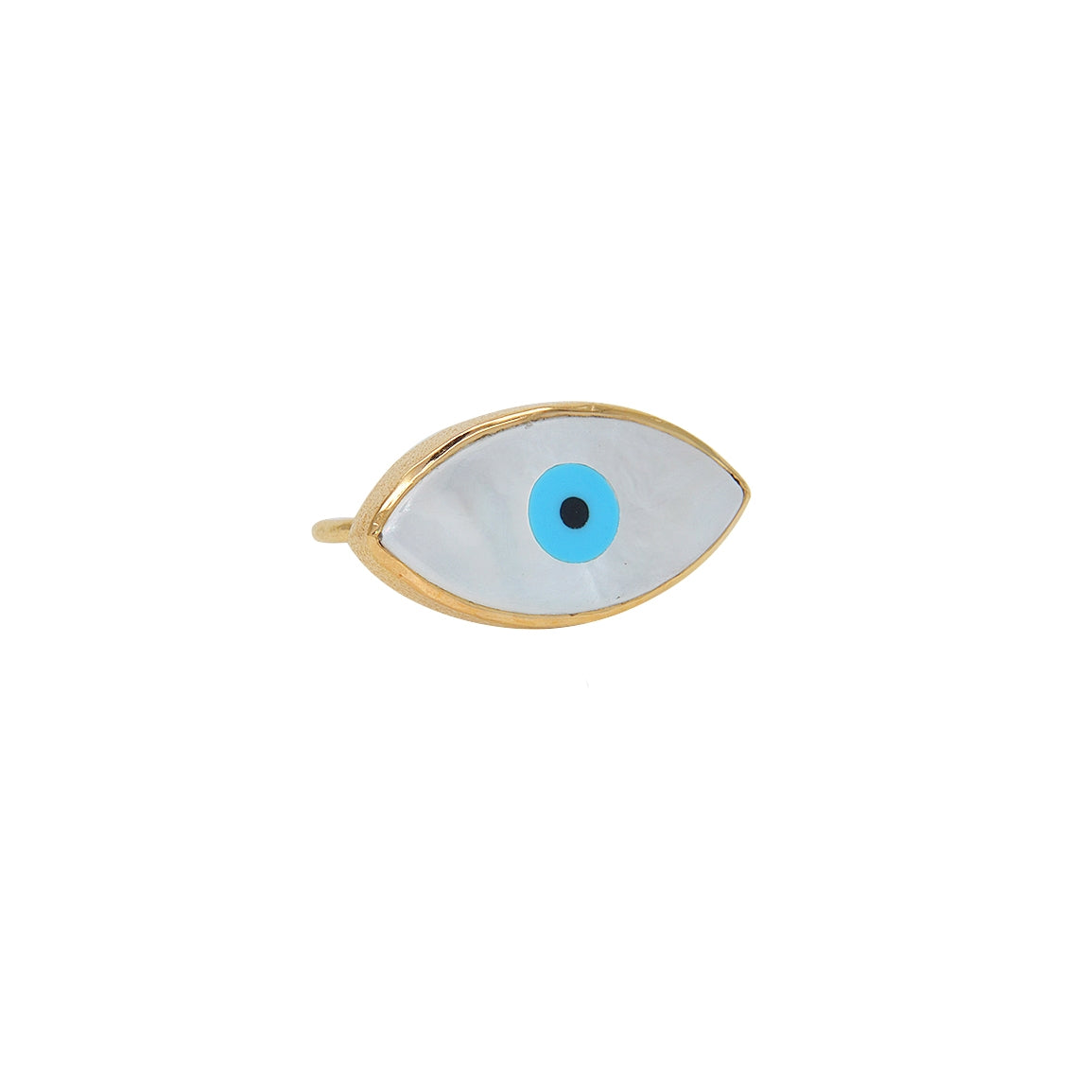 Bague oeil turc dorée à l’or fin 18k - Bagues
