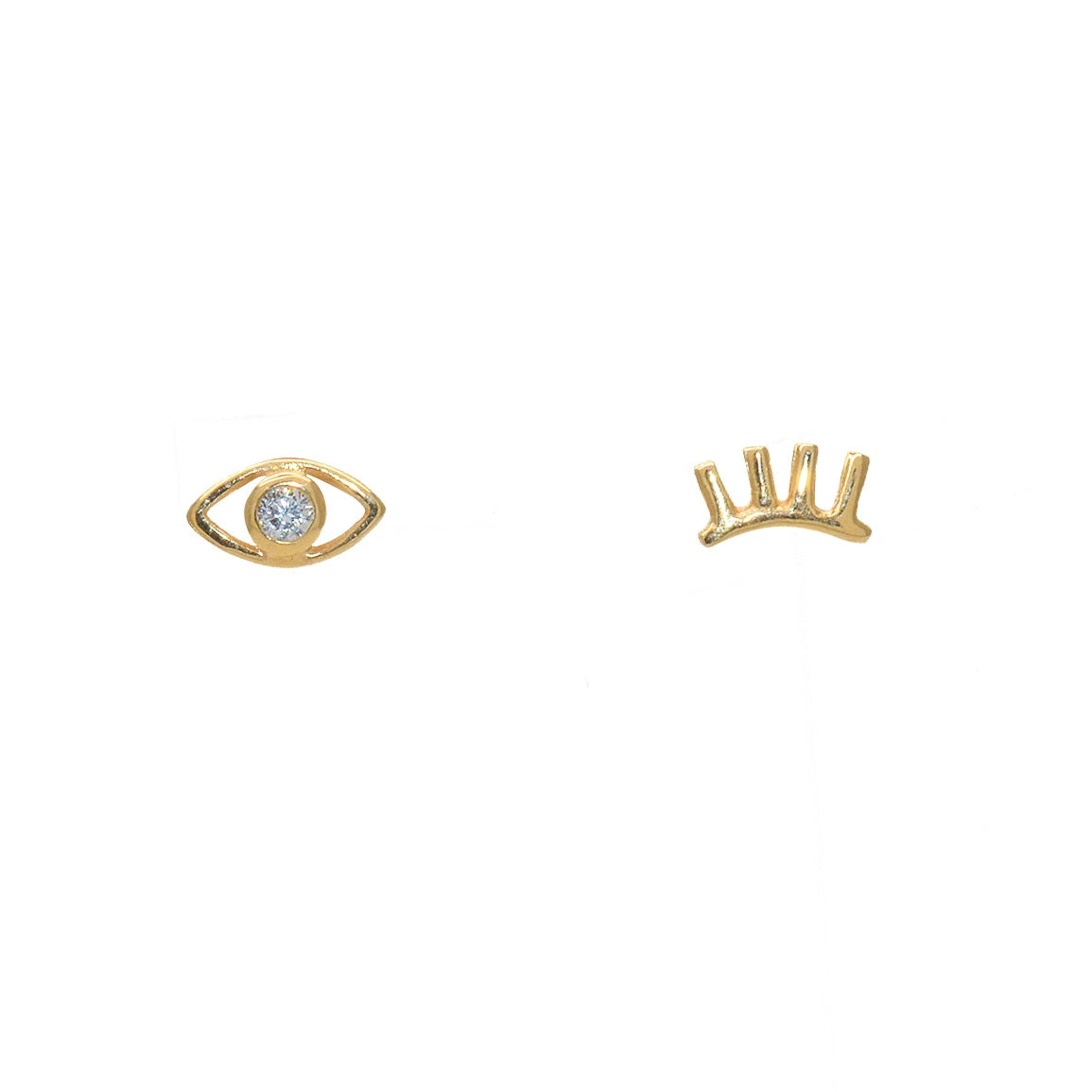Boucles dorées clin d’oeil et zircon