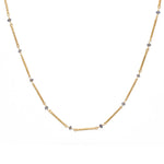 Collier doré barres martelées et pierres - IOLITE
