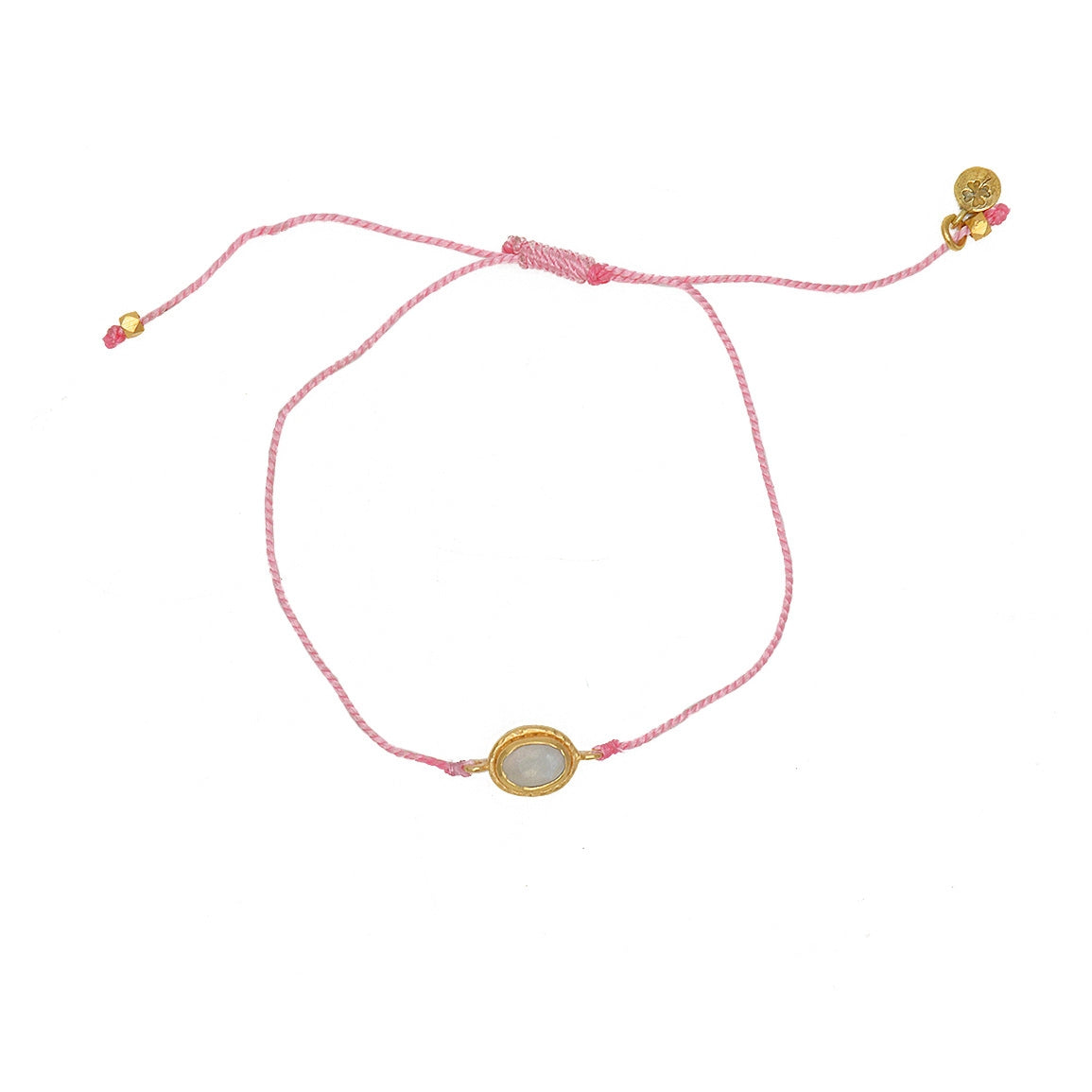 Bracelet tressé et pierre - ROSE & PIERRE DE LUNE