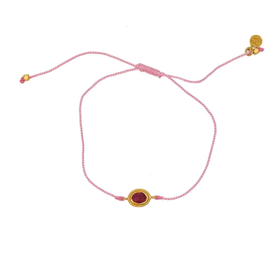 Bracelet tressé et pierre - ROSE & RUBIS