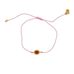 Bracelet tressé et pierre - ROSE & RUBIS