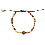 Bracelet disques en vinyle et onyx noire