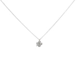 925 silver clover and zircon necklace