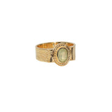 Bague chevalière dorée texturée et pierre - Bagues