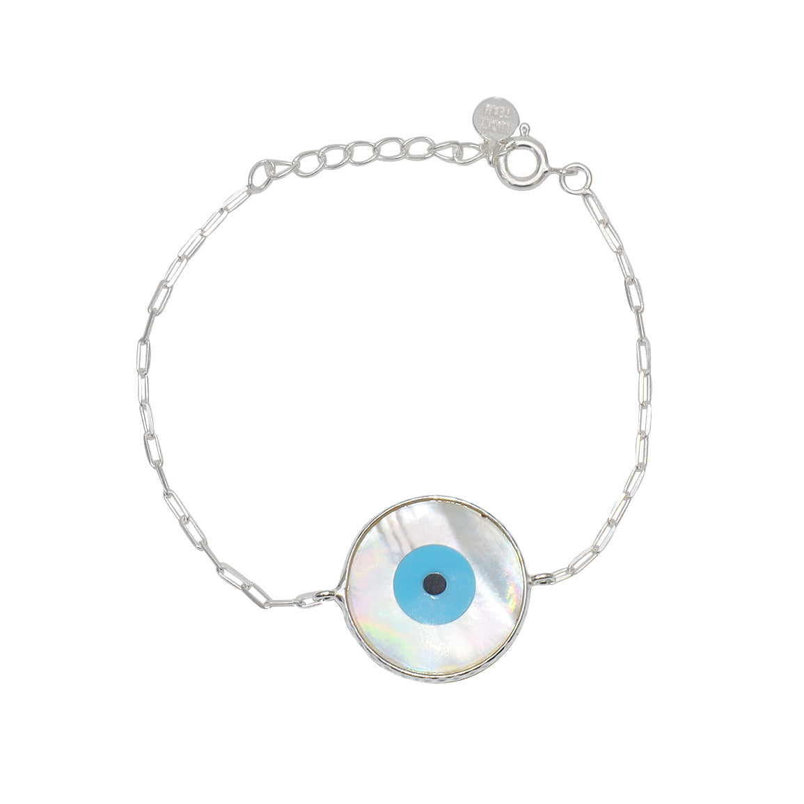Bracelet argent 925 et oeil nacre