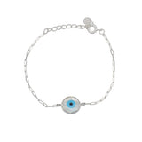 Bracelet argent 925 et oeil nacre