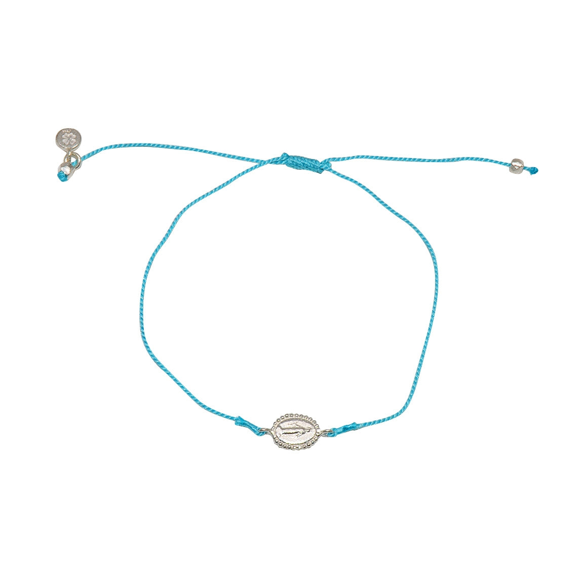 Bracelet tressé coloré sainte marie argent 925