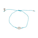 Bracelet tressé coloré sainte marie argent 925