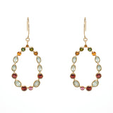 Boucles dorées gipsy multi pierres - Boucles d’oreilles