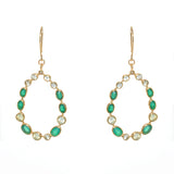 Boucles dorées gipsy multi pierres - Boucles d’oreilles