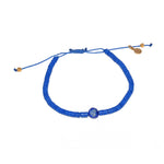 Bracelet vinyle bleu marine et lapis