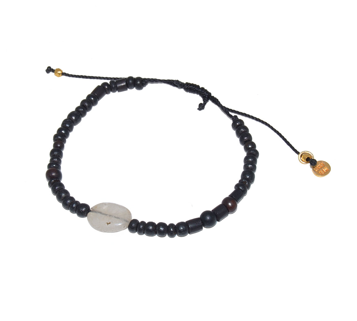 Bracelet perles et pierre de lune