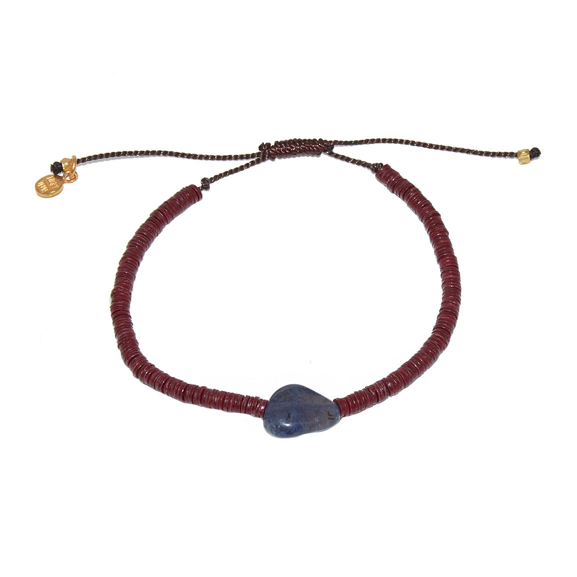 Bracelet vinyle pourpre et amethyste
