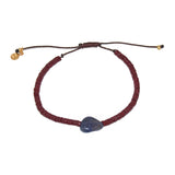 Bracelet vinyle pourpre et amethyste