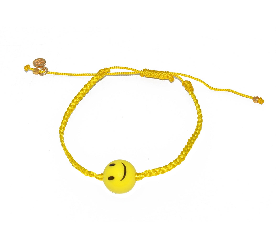 Bracelet tressé jaune smile