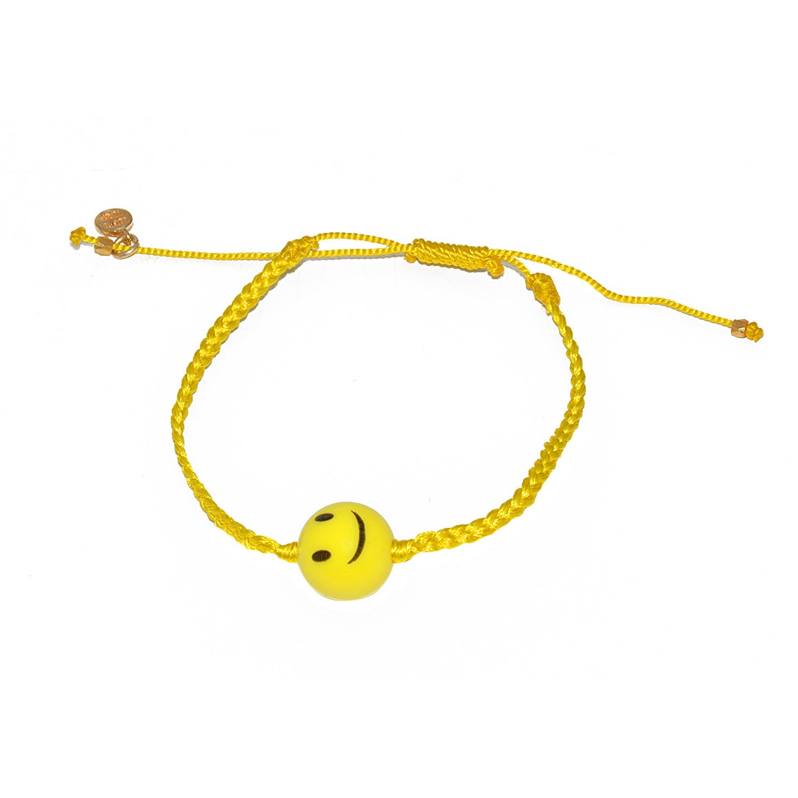 Bracelet tressé jaune smile