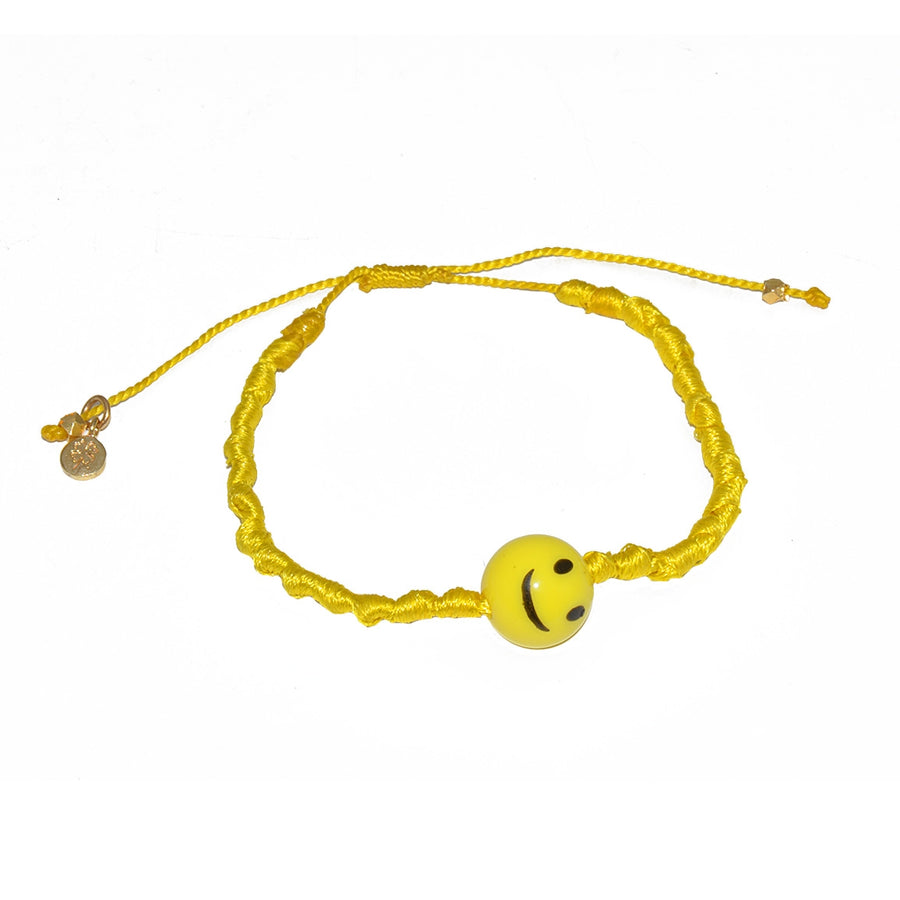 Bracelet tressé jaune smile
