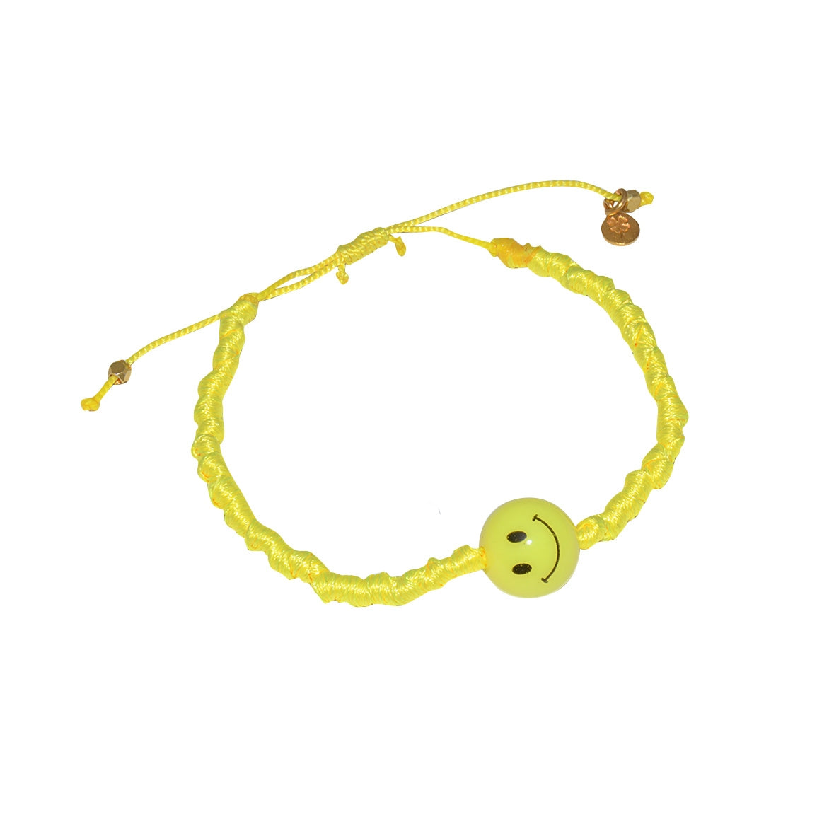 Bracelet tressé jaune smile