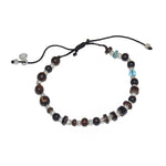Bracelet perles de bois et argent 925