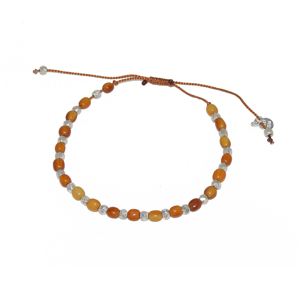 Bracelet cordon cornaline et argent 925