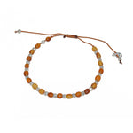 Bracelet cordon cornaline et argent 925