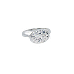 Bague ovale martelée en argent 925 - Bagues