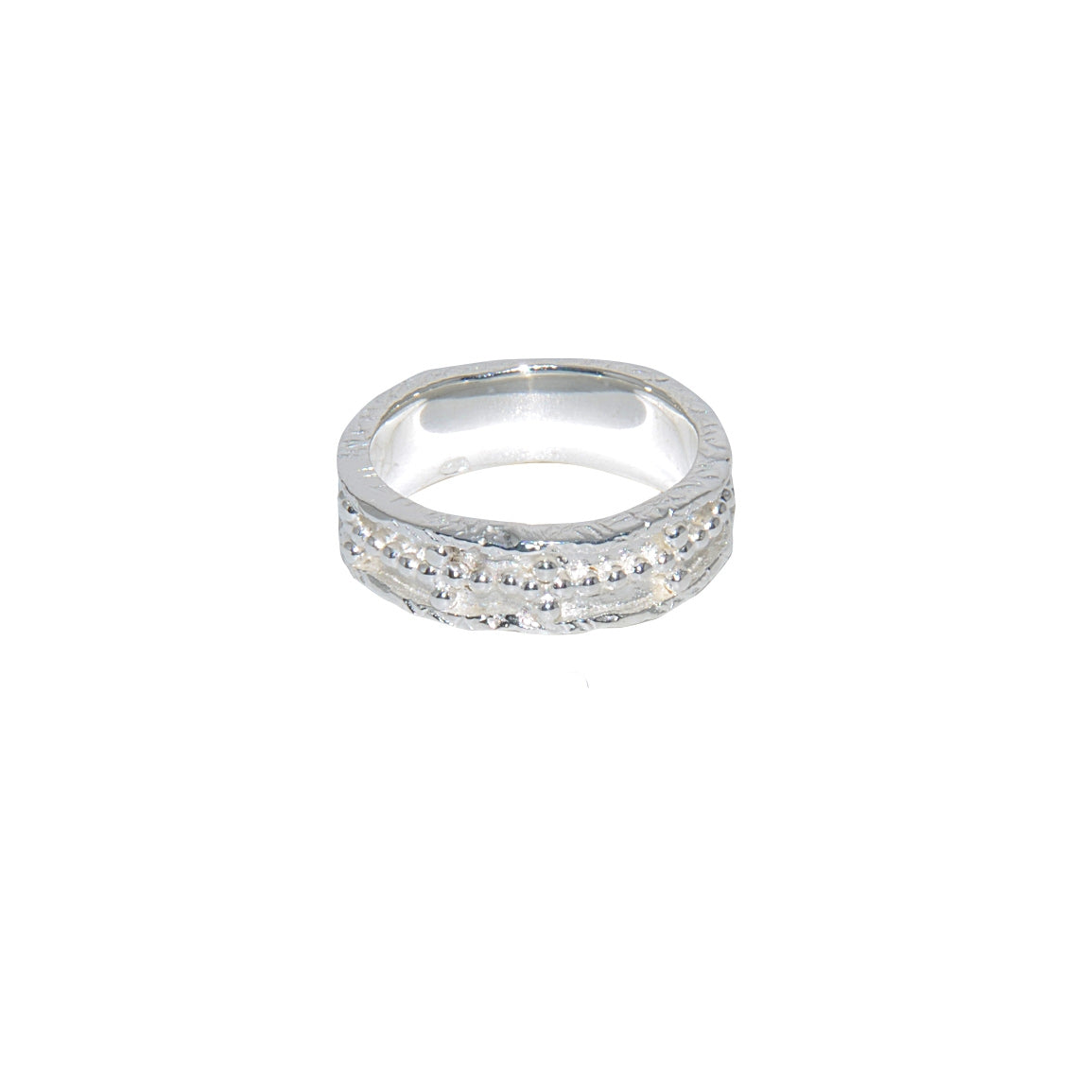 Bague anneau martelé en argent 925 - Bagues