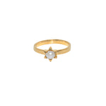 Bague dorée étoile et pierre - 50 / PERLE