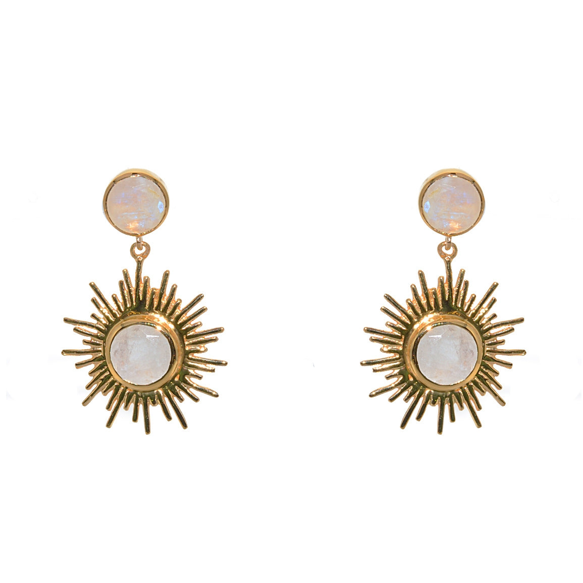 Boucles dorées soleil pierre - PIERRE DE LUNE