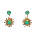 Boucles dorées soleil pierre - ONYX VERTE