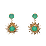 Boucles dorées soleil pierre - ONYX VERTE