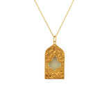 Collier dorée taj mahal et onyx verte - PREHNITE