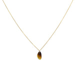 Collier or 18k et tourmaline brune