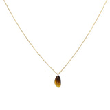 Collier or 18k et tourmaline brune