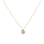 Collier or 18k et tourmaline