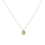 Collier or 18k et tourmaline