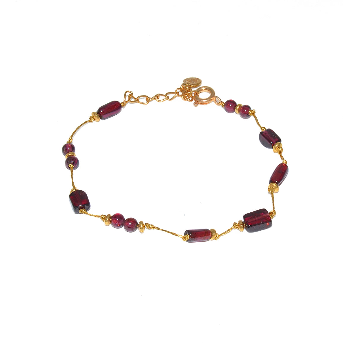 Bracelet doré grenat