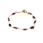 Bracelet doré grenat