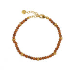 Bracelet doré et perles fines - BOIS ROSE