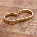 Bague double dorée à l’or fin 18k - Bagues