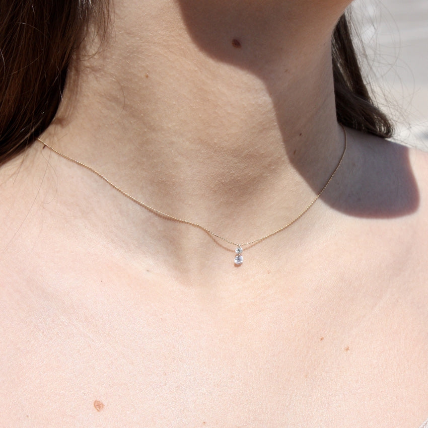 Collier or et diamants